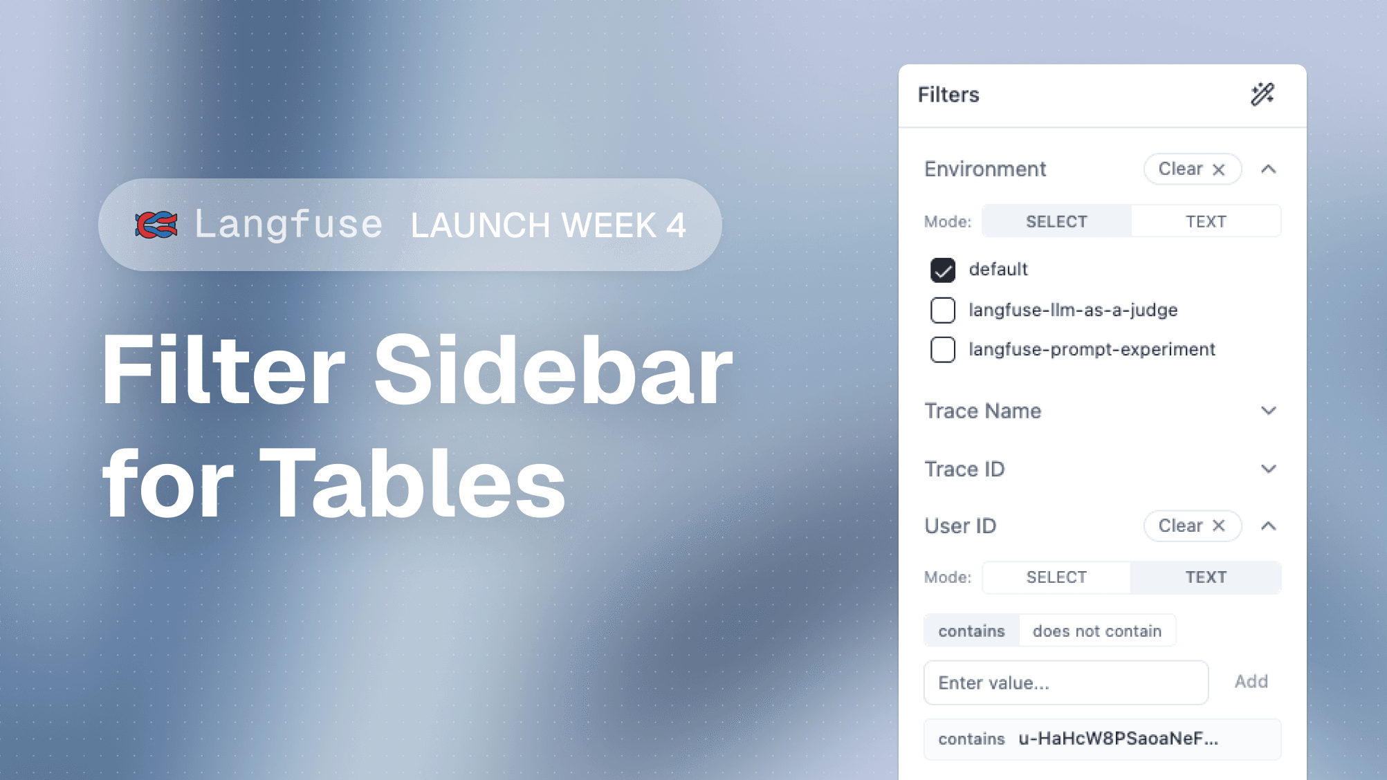 Filter Sidebar for Tables
